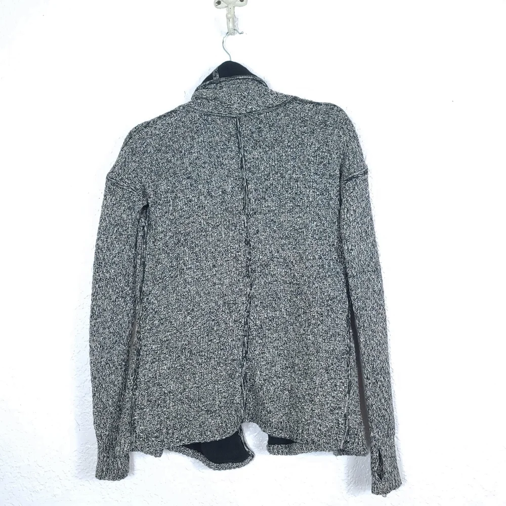 LULULEMON Post Practice Cardigan Ghost Black Knit